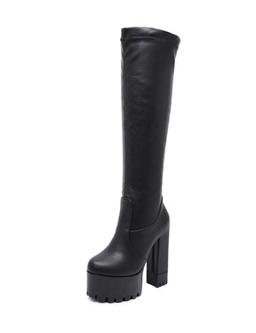 Knee-high boots for women thigh-high boots for women shoe elastic boots