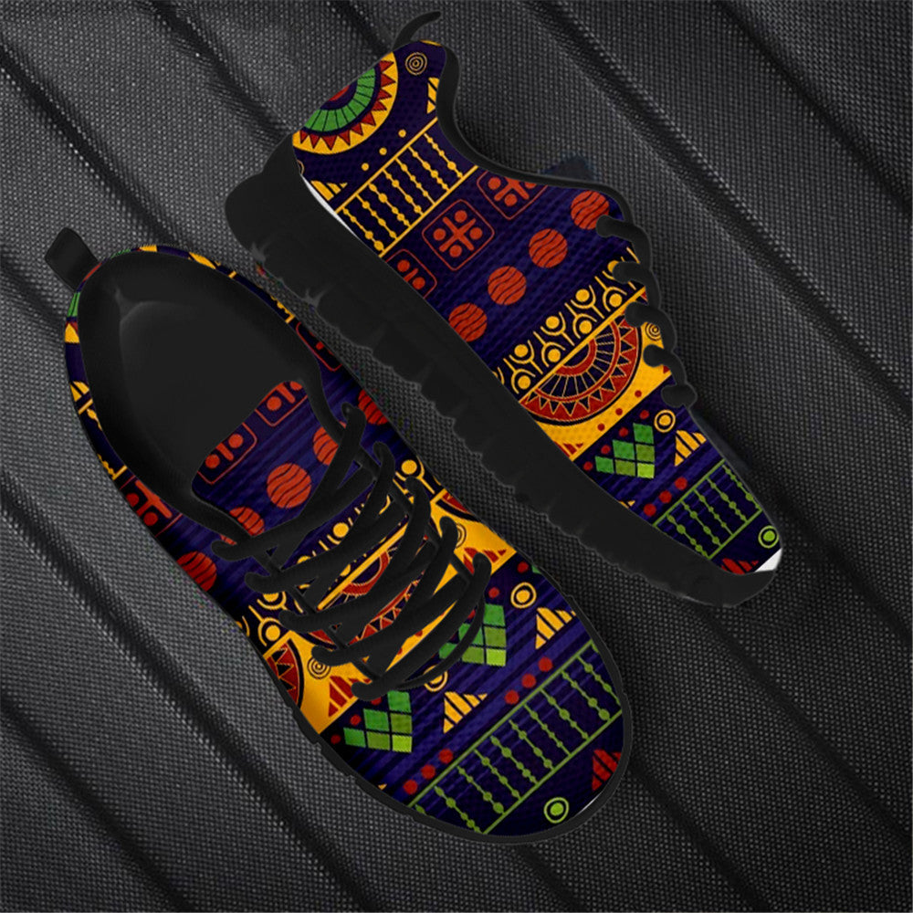 Printed Sports And Leisure Mesh Running Shoes For Men And Women