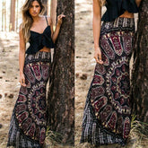Temperament printed skirt