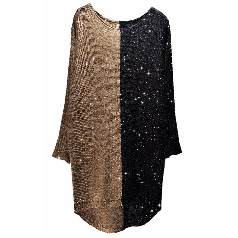 Women's Fashionable Sequins Knitwear Dress