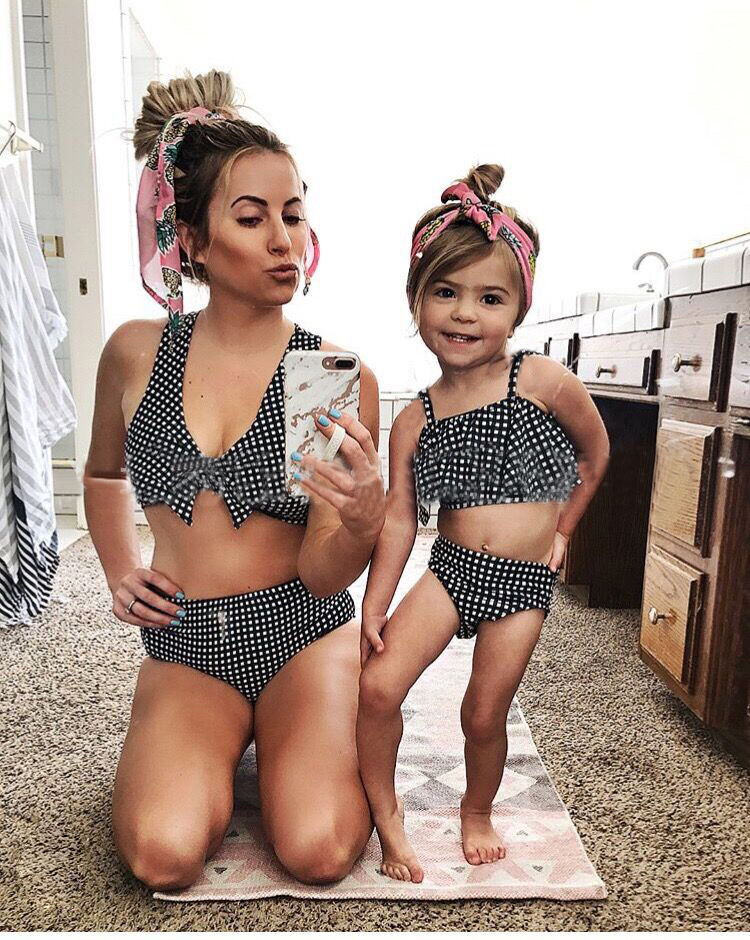 Plaid swimsuit