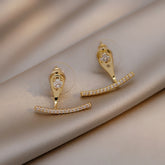 Earrings Small Design Sense Light Luxury Earrings 925 Silver Pins