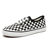 Black And White Plaid Canvas Shoes For Women Men Summer New Korean Style Breathable Skate Shoes For Students