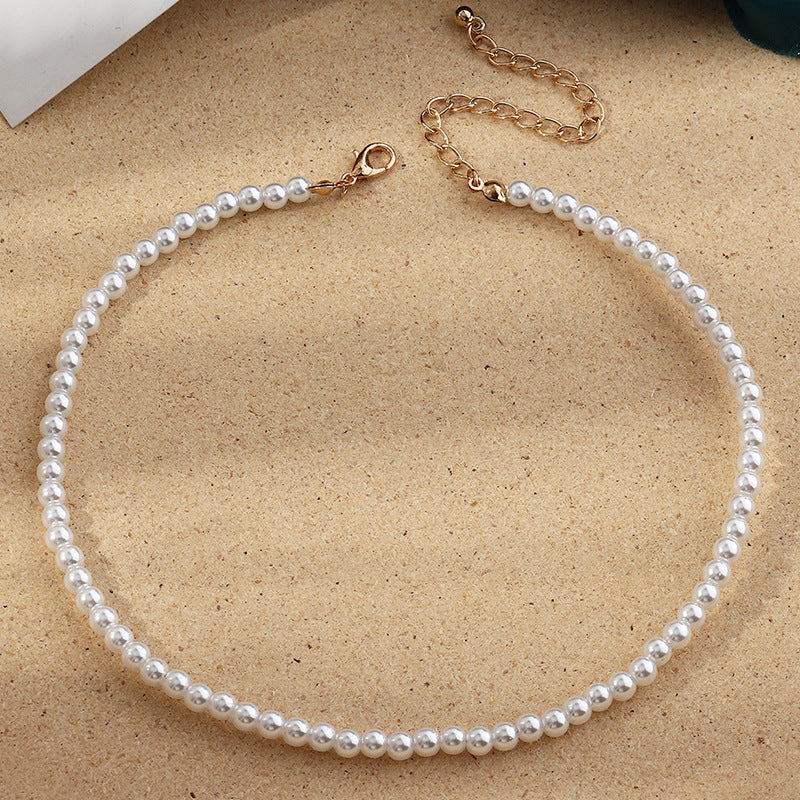 Elegant Round  Pearl Necklace Temperament Pearl Necklace