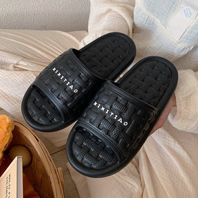 Women's Woven Plaid Soft Bottom Slippers