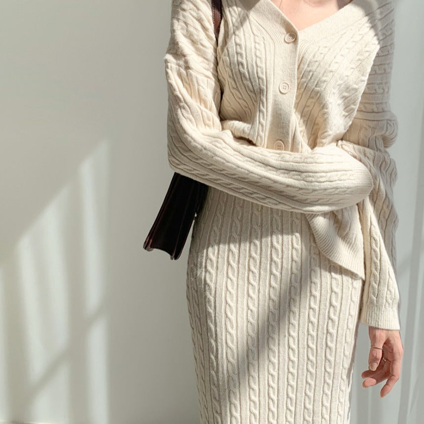 Fashionable Knitted Dress Sweater Women