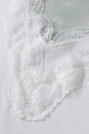 Lace Detail V-Neck Tank