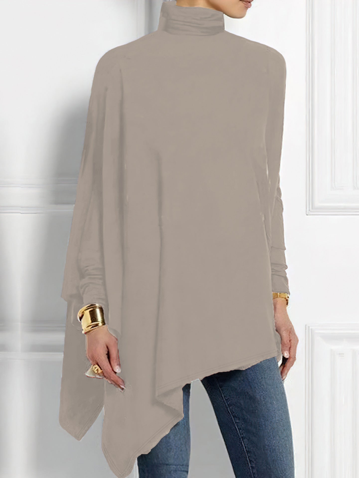 Women's Long-sleeved Irregular Bottoming Top