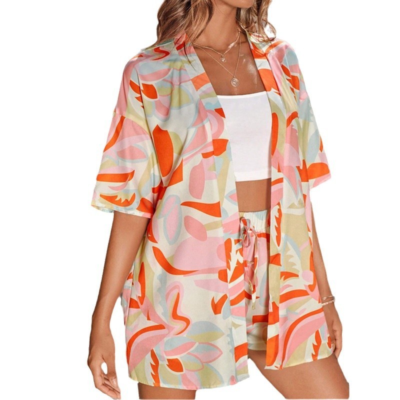 Casual Temperament Long Sleeve Loose Printed Women's Shirt Outfit
