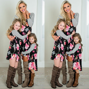 Mom Girls Family Clothes Outfits beach Dress