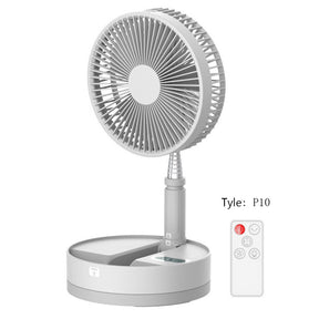 Portable Retractable USB Charging Fan With Ring Light Timing Control Touch Control Panel