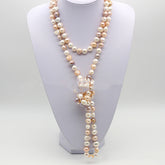 Sweater necklace pearl