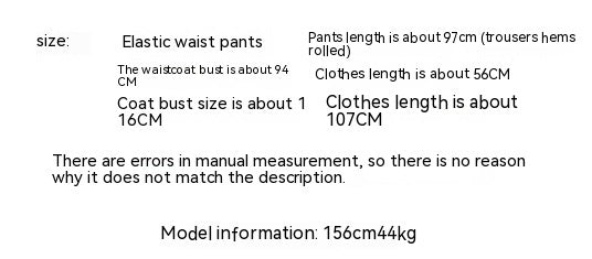 Procrastination Lazy Knitted Sweater Coat Vest Pants Three-piece Set