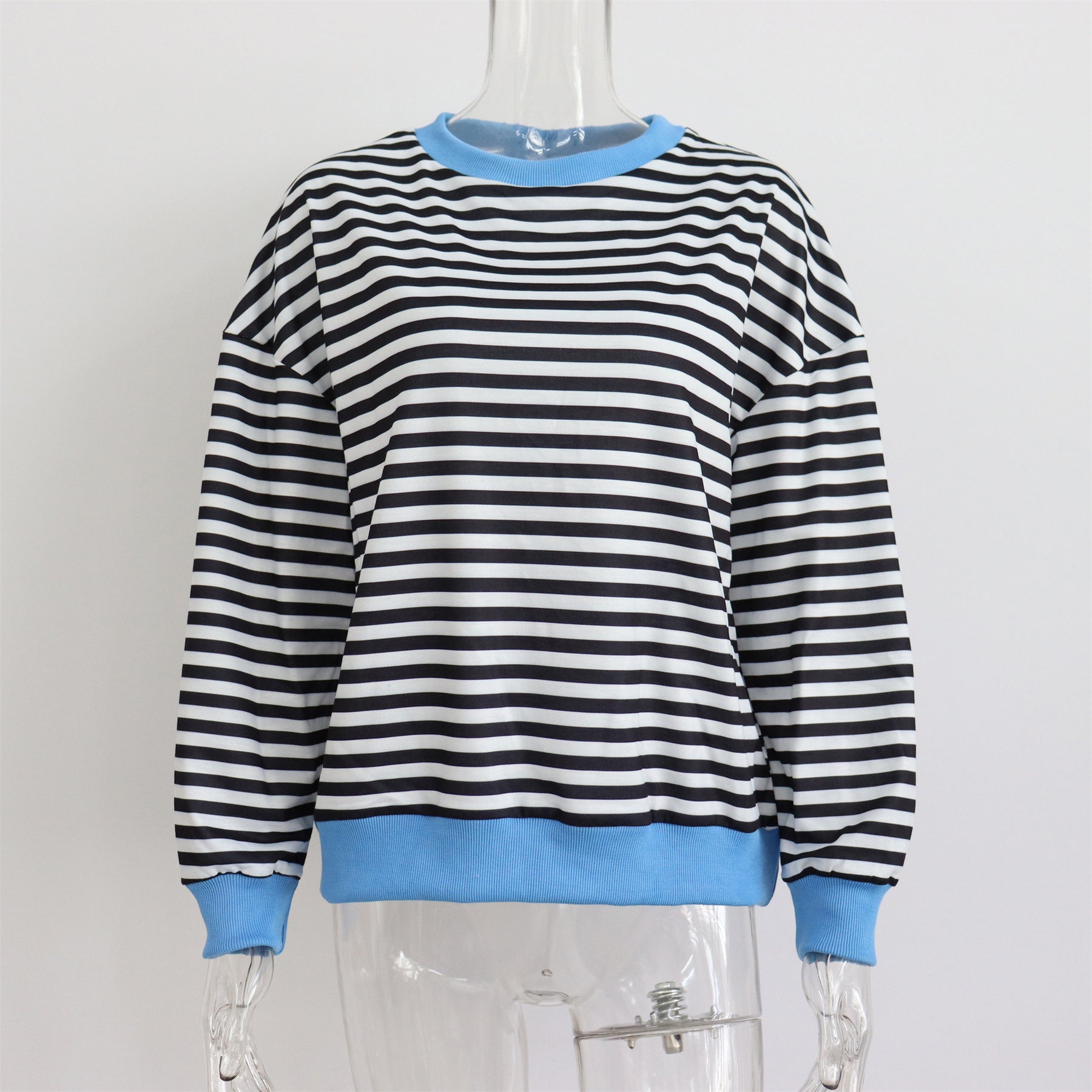 Women's Simple Striped Long-sleeved T-shirt