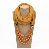 Pearl Necklace With Scarf