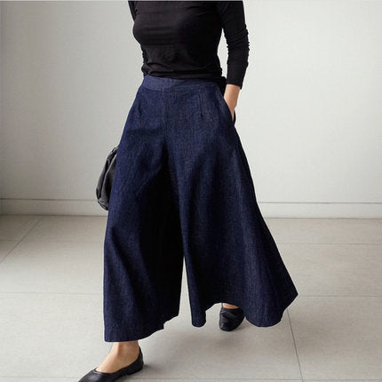 High Waist Wide Leg Jeans Women's Waist Slimming Loose Drooping