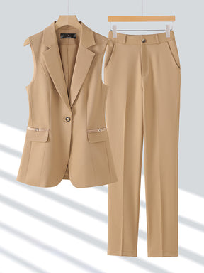 High-end Slim-fit Temperament Professional Vest Two-piece Set
