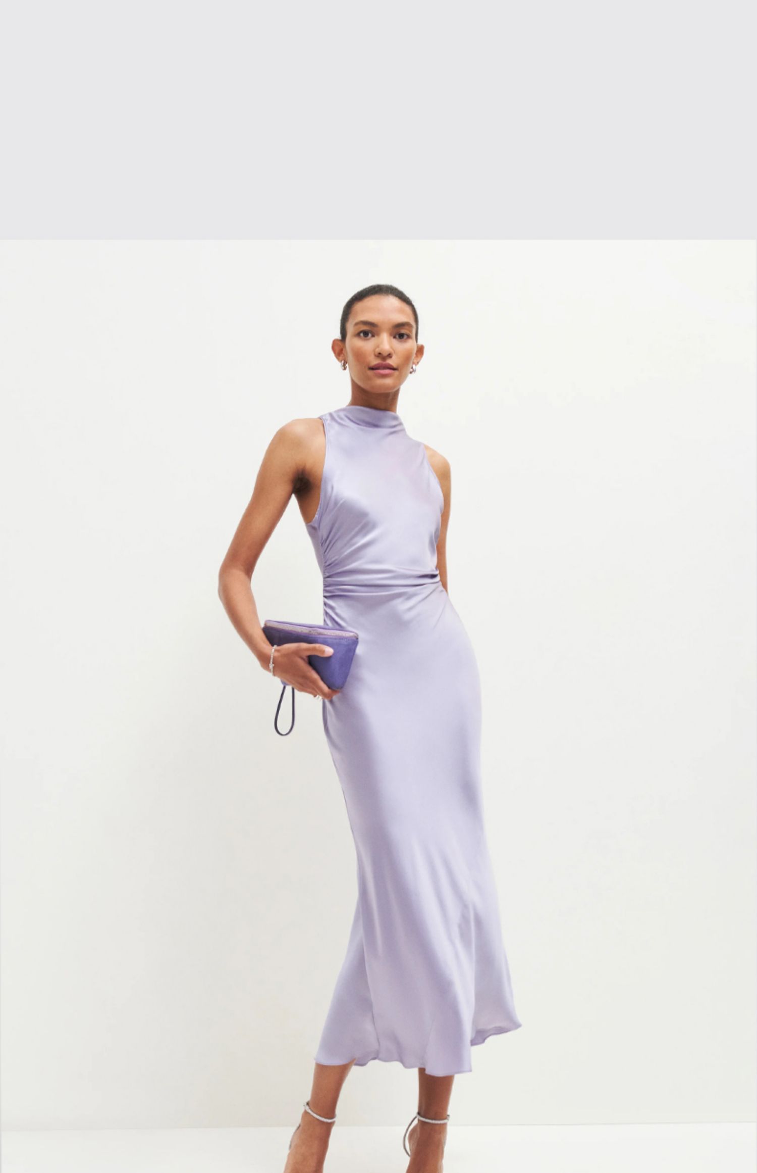 French Waist Slim Backless Acetate Dress