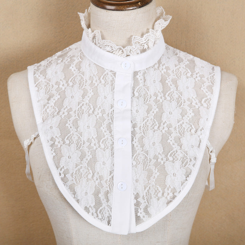 New Ladies Retro Detachable Cotton Lace Fake Collar