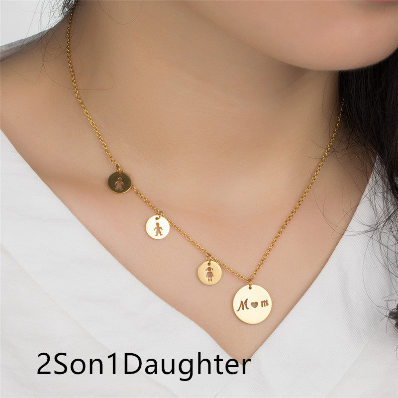 Daughter son Pendant Necklace