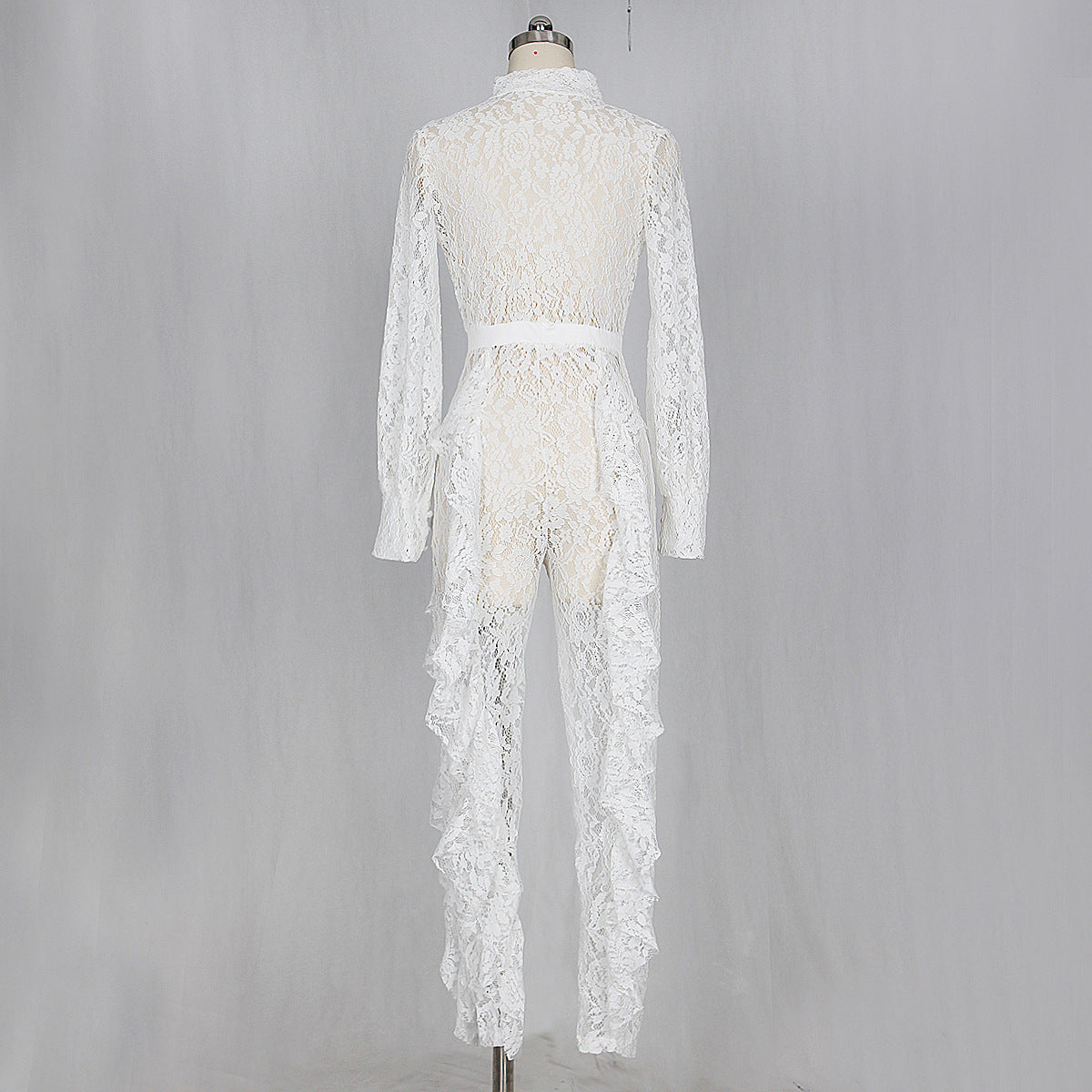 Lace tie jumpsuit