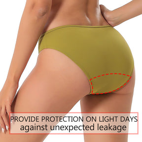 Mid-waist Solid Color Four-layer Leak-proof Menstrual Underwear