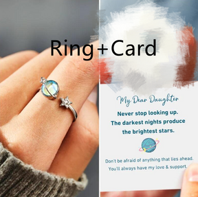 Revolving Planet Compression Decompression Female Ring Fashion Jewelry