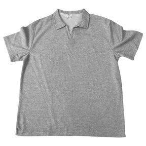 INS Waffle Lapel Short-sleeved T-shirt Summer Fashion Solid Color V-neck Polo Shirt Tops Men's Clothing