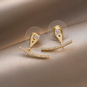 Earrings Small Design Sense Light Luxury Earrings 925 Silver Pins