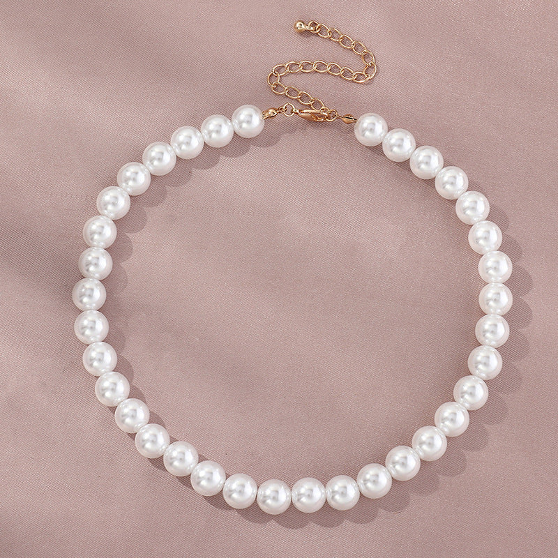 Elegant Round  Pearl Necklace Temperament Pearl Necklace