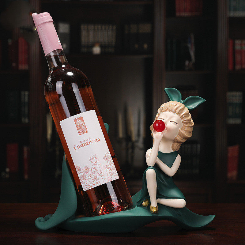 Modern Style Decorations Creative Bubble Female Wine Rack