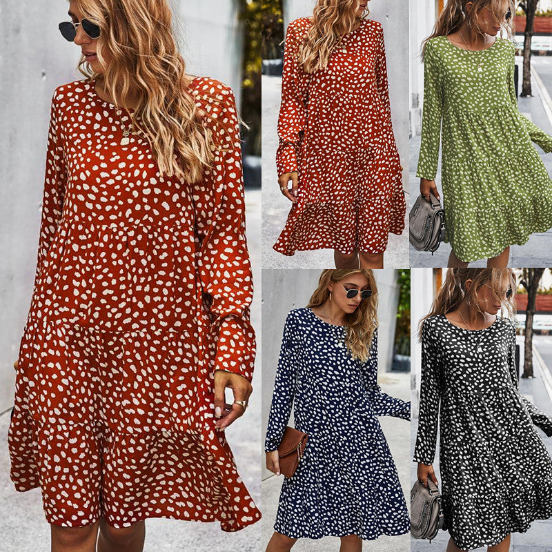 Classic Printed Dress Women