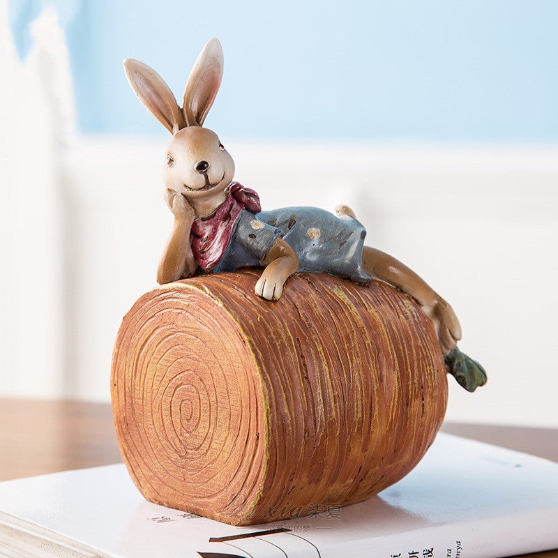 Home Creative Rabbit Resin Crafts