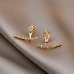 Earrings Small Design Sense Light Luxury Earrings 925 Silver Pins