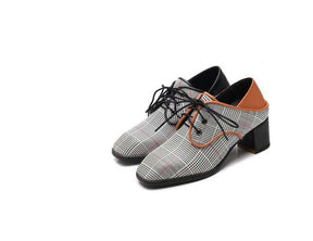 Spring new single shoes women wear lazy shoes with thick with laced cloth British wind wild women shoes