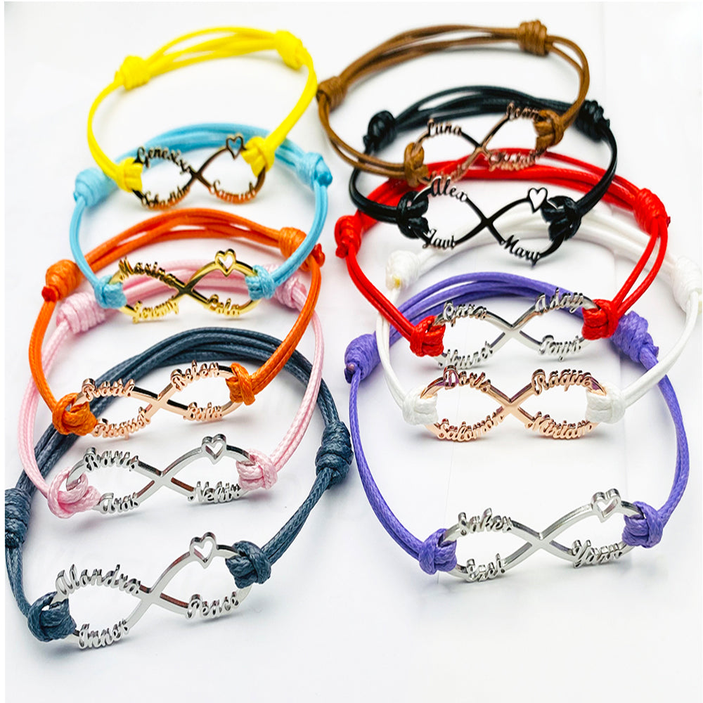 Tangula Personalized Name Bracelet Mom Infinity