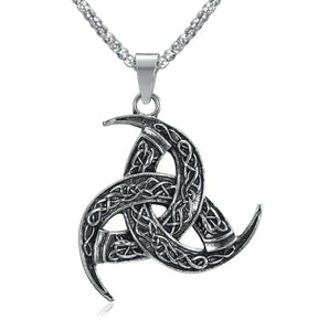 Asgard Crafted Circular Horn Rune Pendant Chain