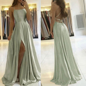 Elegant Multicolor Plus And Extra Size Evening Gown Prom Maxi Dress Sling Glossy Satin