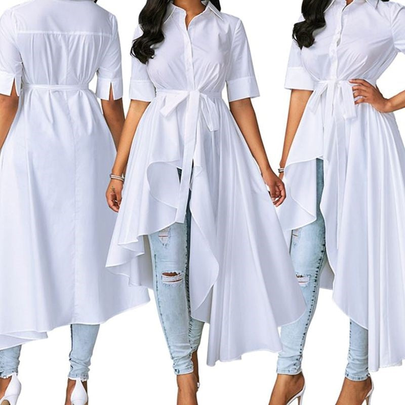 Irregular long skirt