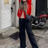 Low Waist Wide Leg Women's Jeans Fashion Loose