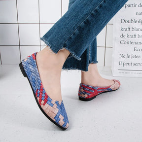 Women's Shoes Summer Wanwan Style Shoes Flat Low Cut Grandma Shoes Net Red Pumps Women Slip On Lazy Doug Shoes Women