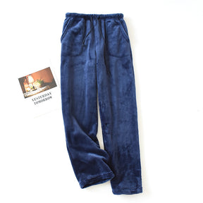Loose Plus Size Thick Coral Fleece Home Wear Pajama Pants