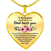 Mom And Daughter Necklace Peach Heart