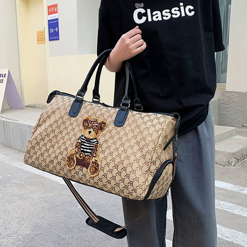 Short-Distance Travel Bag Men's Crossbody Lightweight Tote Large Capacity Luggage Storage Bag Women's Fashion Trolley Case Boarding Bag