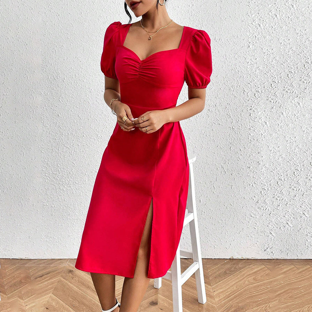 Women's Fashion Personality Fold Split Dress