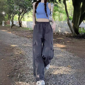 Overalls Women's High Waist Drawstring Ankle Banded Pants Slimming