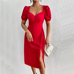 Women's Fashion Personality Fold Split Dress