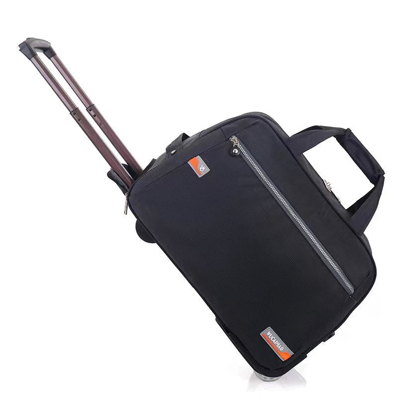 Portable Foldable Canvas Working Women's Trolley Bag