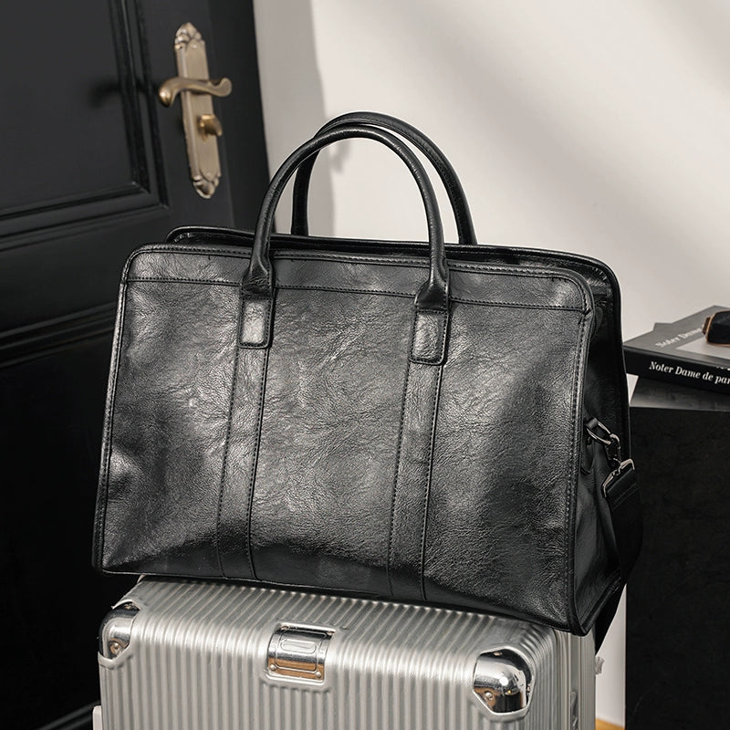 New Arrival Trendy Japanese Style Business Travel Bag Shoulder Bag Crossbody Bag Computer Bag for Men Short Business Trip Travel Luggage Bag
