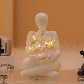 Silence Is The Golden Thinker Small Night Lamp Bouquet Handmade Ornaments Home Decor